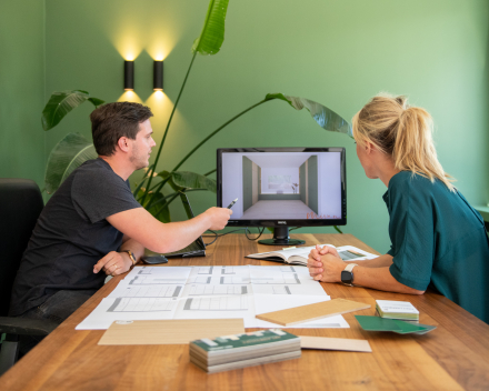 Ontwerpbespreking met Mivan in West-Vlaanderen.